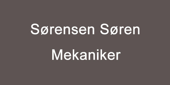 Sørensen Søren (Mekaniker)